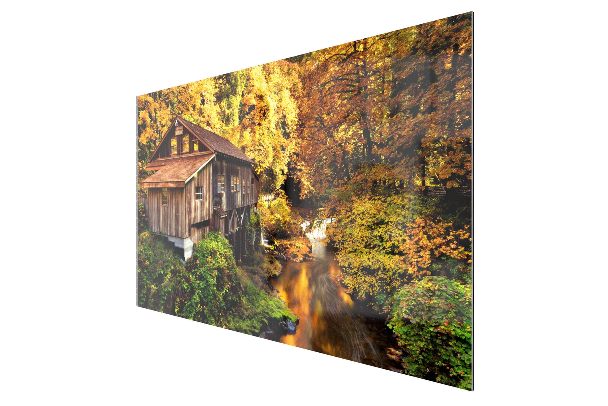 A piece of Washington art using TruLife acrylic shows the Cedar Creek Grist Mill.